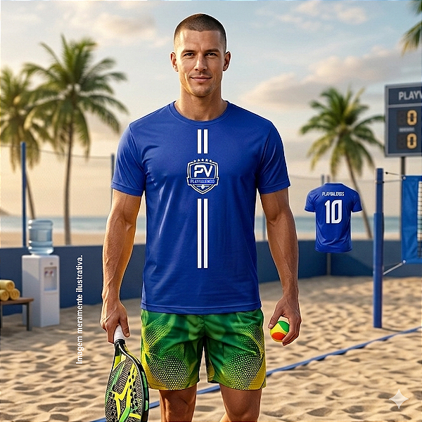 Camiseta Tradicional - Play Valendo Azul
