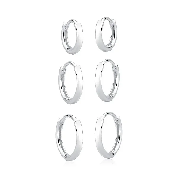 Trio Argola Lisa Prata 925