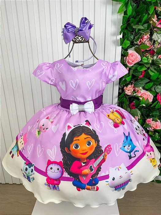 Vestido infantil Tematicos da Miss Moana Baby luxo