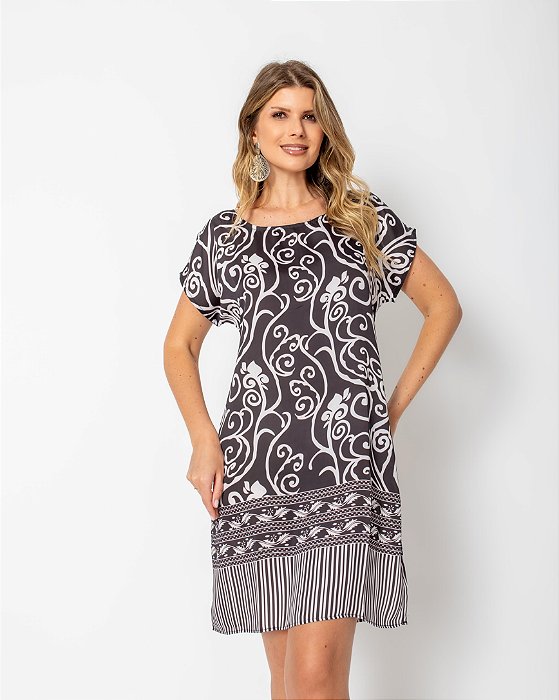 Vestido estampado com barra sale