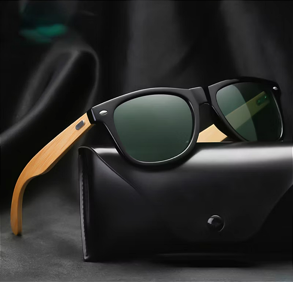 Óculos madeira preto