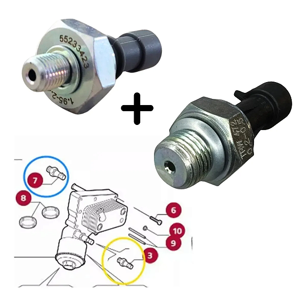 Kit Interruptores Pressão Óleo Fiat Toro Renegade Compass