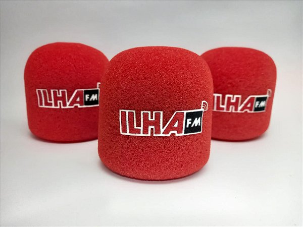 Espumas Redonda SM58 p/ Microfones Com Logotipo