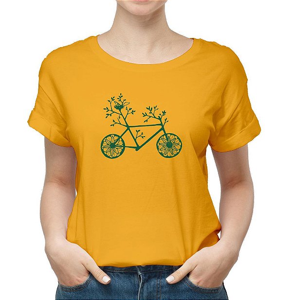 Camiseta Feminina Bike árvore