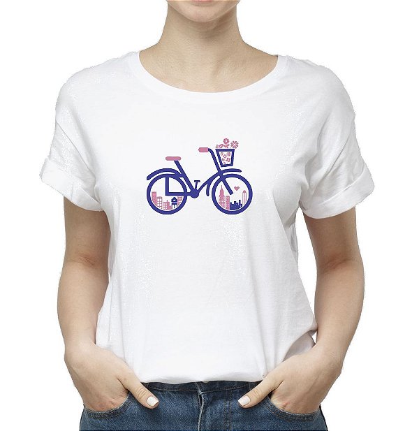 Camiseta Feminina Bike na cidade