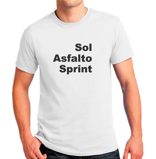 Camiseta Masculino Sol, asfalto, sprint