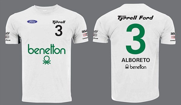Camisa F1 Tyrrel 011 Alboreto