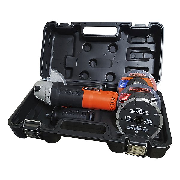 Kit Esmerilhadeira Lixadeira 4.1/2" 820W + 12 Discos G720k12