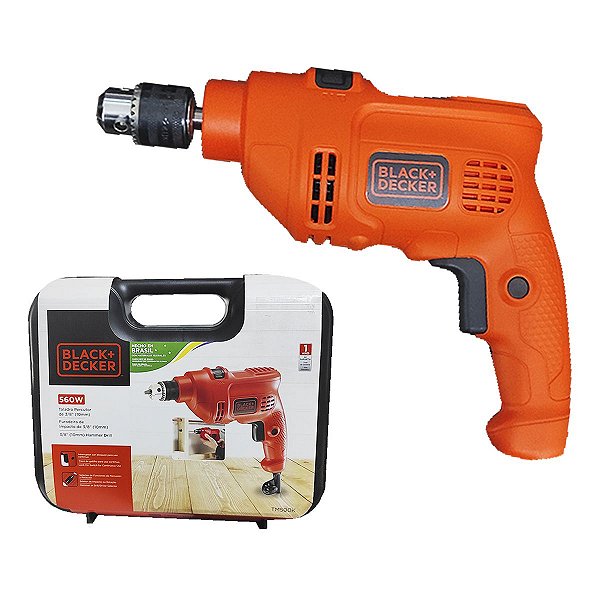 Furadeira de Impacto com Maleta 3/8 10mm 560W TM500K B&D