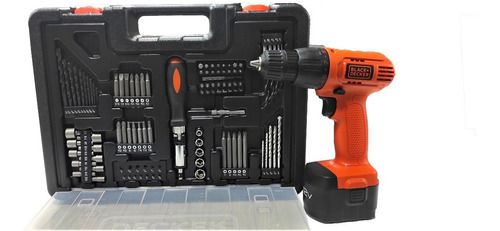 Kit Furadeira Parafusadeira Bateri Bivolt 101pç + Maleta B&d