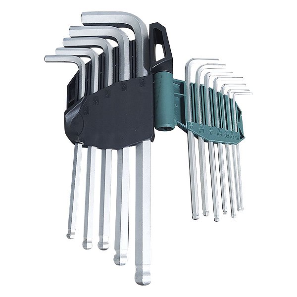 Jogo Chave Allen Longa Abaulada 12 Pçs Polegada SATA ST09106