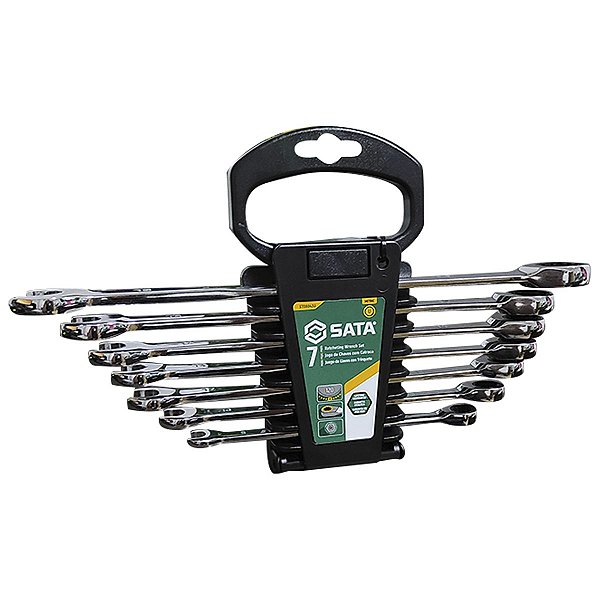 Jogo Chave Combinada CATRACA XP 120 Dentes 07Pç SATA ST08043