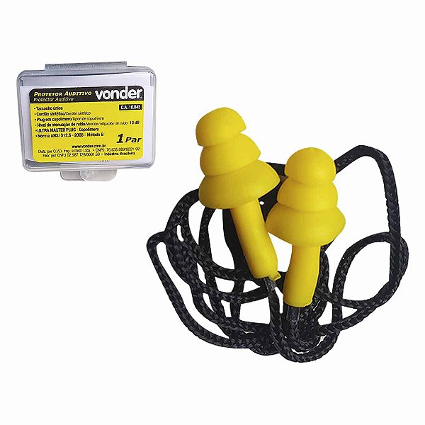 Protetor Auditivo Tipo Plug VONDER
