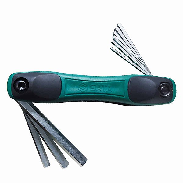 Jogo Chave Allen Canivete 9 Peças Polegada SATA ST09122SJ