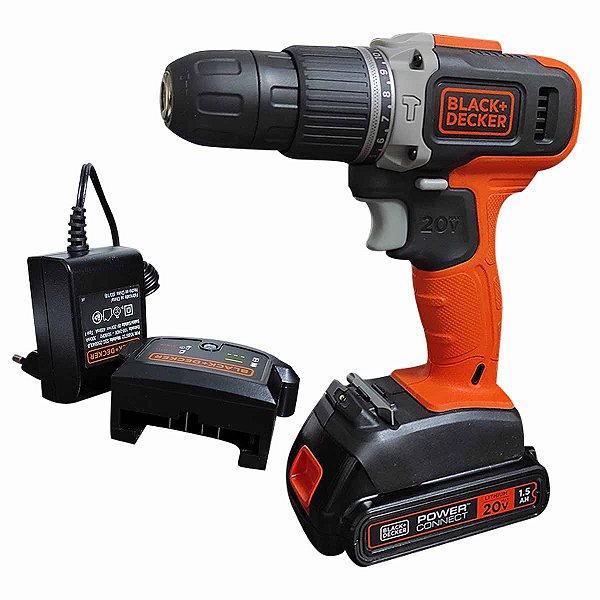 Parafusadeira 3/8" 20v + 1 Bateria BCD704C1 BLACKDECKER