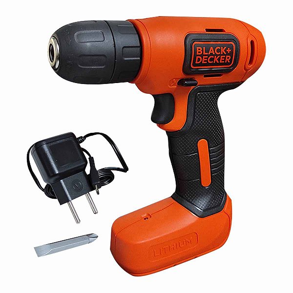 Parafusadeira Furadeira 08V Bateria Bits LD008 BLACKDECKER