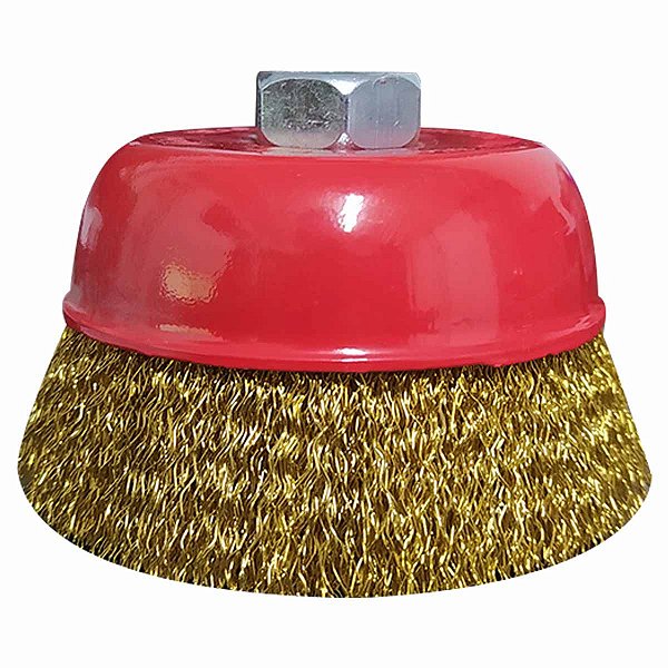 Escova Rotativa Tipo Copo Ondulada 100mm M14 DISFLEX