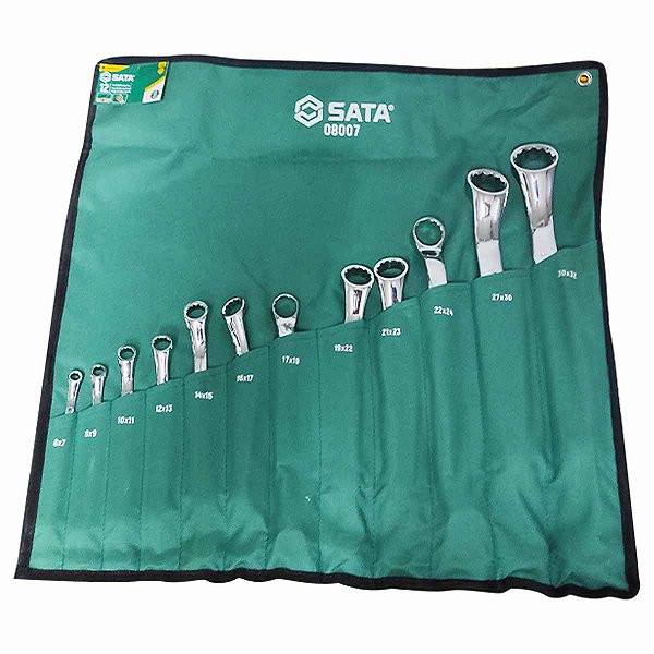 Jogo Chave Estrela Frezada12 Pç Aço Cr-V SATA ST08007SJ