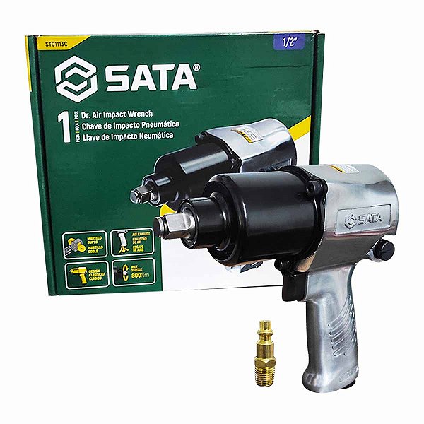 Chave de Impacto Pneumática 1/2 80kg SATA