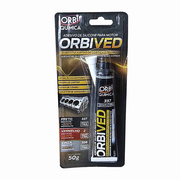 Junta Cola Silicone Preto Alta Temperatura Motor Câmbio ORBI