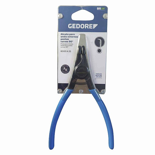 Alicate Trava Externo Curvo 9" 40 a 100mm GEDORE AZUL A31