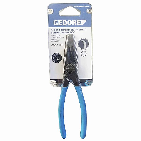 Alicate Trava Interno Curvo 7" 19 a 60mm GEDORE AZUL J21