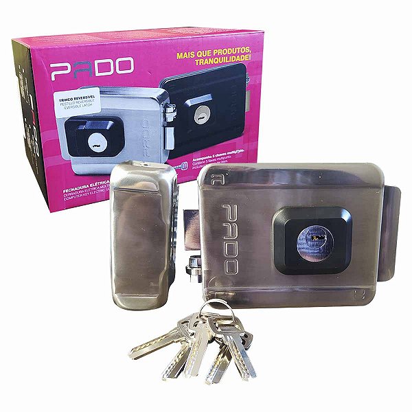 Fechadura Elétrica Sobrepor Multiponto com 5 Chaves PADO