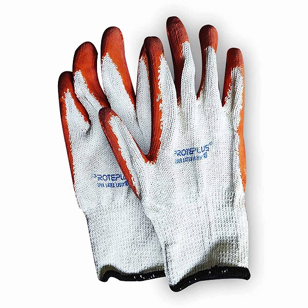 Luva Tricotada Algodão XG com Banho Latex PROTEPLUS
