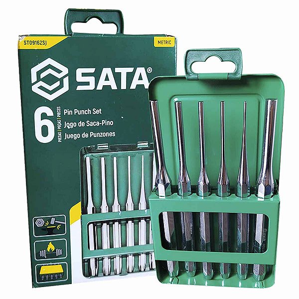 Jogo de Saca Pino Paralelos 6 Peças SATA ST09162SJ