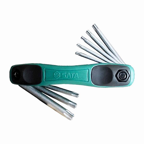 Jogo de Chave TORX Canivete Furo Guia Aço - SATA - 08 Peças