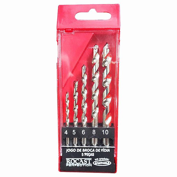 Jogo de Broca de Vídia para Concreto 05 Peças ROCAST