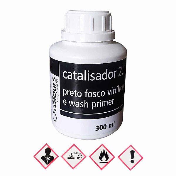 Catalisador 2.1 Preto Fosco Vinílico 300ml MAXI COLOURS