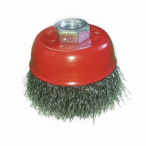Escova Circular Ondulada Copo Aço Carbono Rosca M14 LOTUS