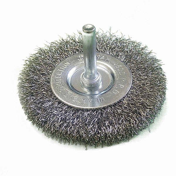 Escova Circular Ondulada com Haste Aço Para Furadeira LOTUS