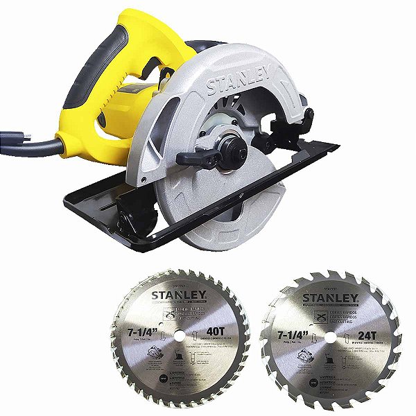 Serra Circular 1600W 7" com 2 Discos STANLEY SC16D2