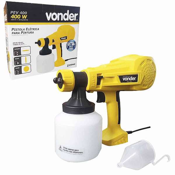 Pistola Elétrica Para Pintura PEV400 VONDER 800ML