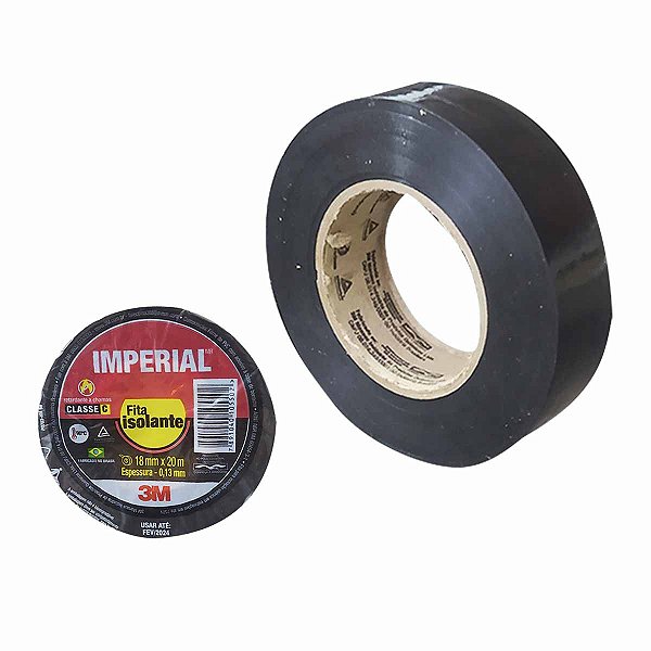 Fita Adesiva Isolante Imperial Preta Slim 3M