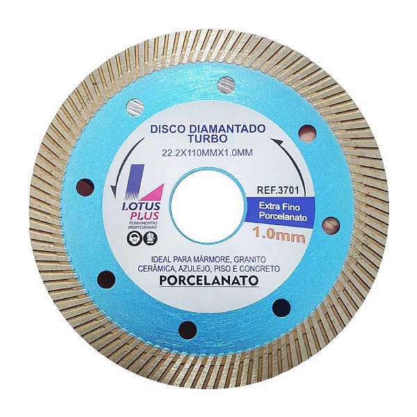 Disco Diamantado Turbo Porcelanato 115 mm Extra Fino LOTUS