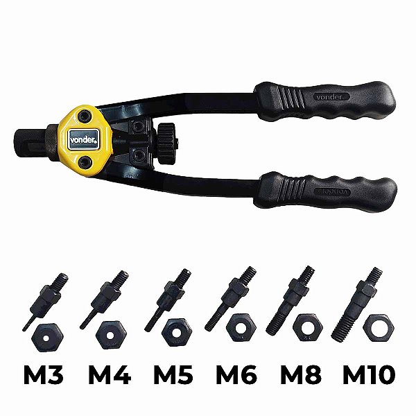 Alicate Rebitador Rebitadeira Manual Rosca M3 a M10 VONDER