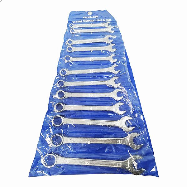 Jogo de Chave Combinada C/ 12 Peças 6mm a 22mm EDA
