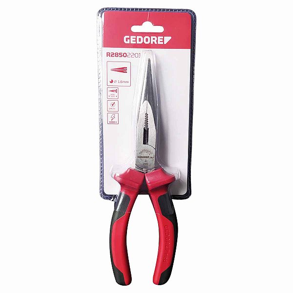 Alicate tipo Telefone Profissional  Aço Bico Reto 8" GEDORE