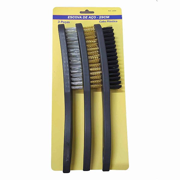 Jogo de Escova Manual com 3 Peças Mistas 290mm LOTUS