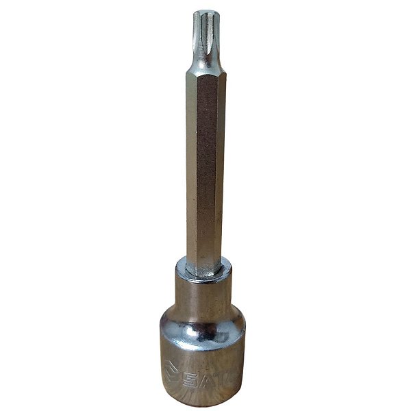 Chave Soquete Torx Longo 100mm Encaixe 1/2 Aço SATA