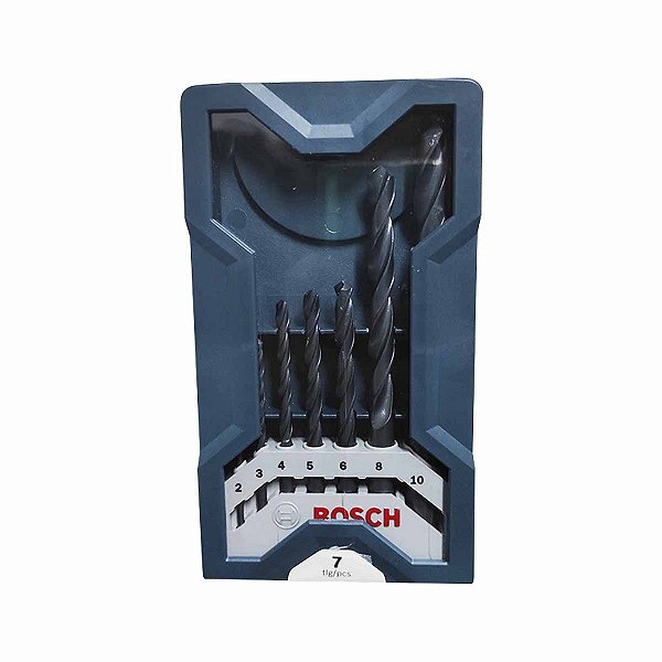 Jogo de Brocas Mini XLine 7 Peças Metal 02mm a 10mm BOSCH