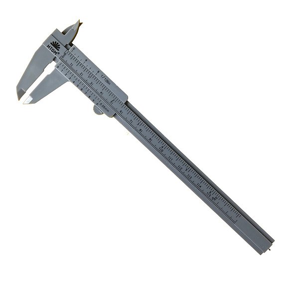 Paquimetro Analógico 150mm 6 Pol Plástico Haste Metal HTOM