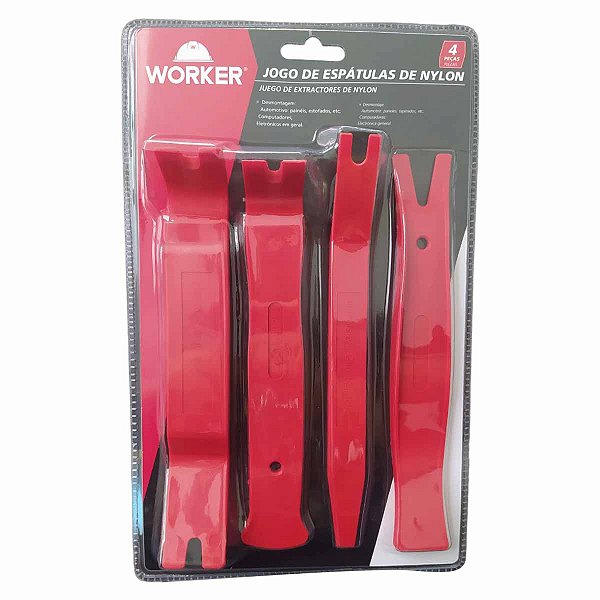 Jogos de Espátulas Nylon para Desmontar Acabamentos WORKER