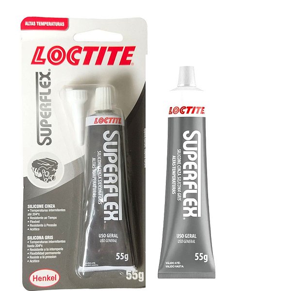 Silicone Cola Alta Temperatura Cinza SuperFlex 55g LOCTITE