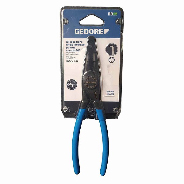 Alicate Trava Interno Curvo 9" 40 a 100mm GEDORE AZUL J31