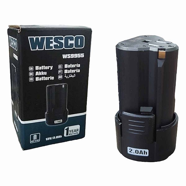 Bateria Íons de Lítio Recarregável 12V 2Ah WS9955 WESCO