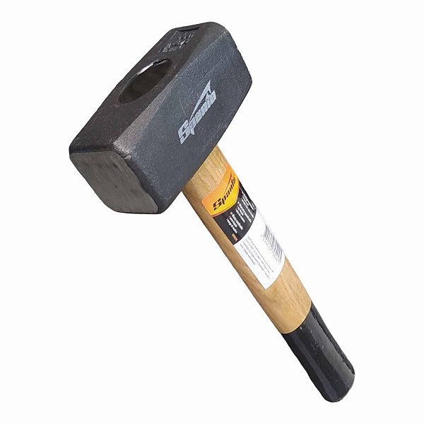 Marreta Quadrada Aço Forjado com Cabo de Madeira SPARTA